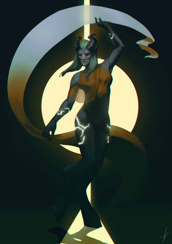 Draenei - My, World of warcraft, Draenei, Dancing, Art