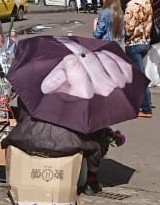 Business on a warm camp - My, Umbrella, Grandmother