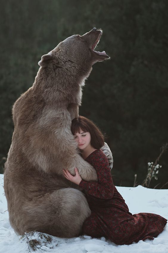 Мааашаааа! - Фотография, Медведь, Девушки, Обнимашки, Медведи