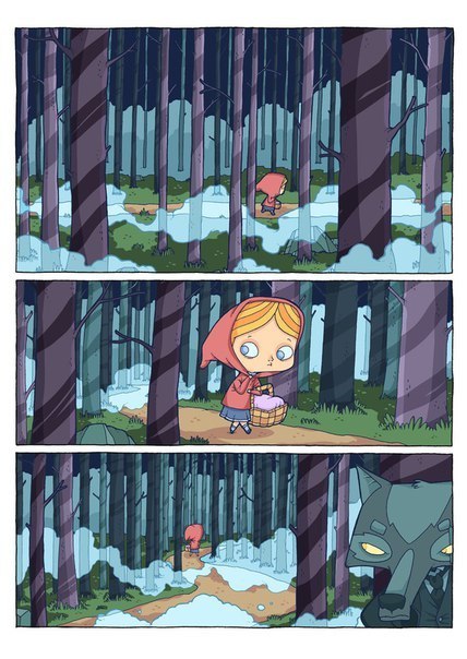 Alternative version of the fairy tale about Little Red Riding Hood - Story, Little Red Riding Hood, Horror, Horror, Comics, Dark fantasy, Longpost, Bubble comics, 
