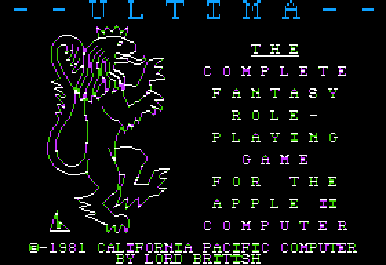 Ultima. Passage. Part 1. - 1981, Ultima, Passing, Computer games, Retro Games, Richard Garriott, Longpost