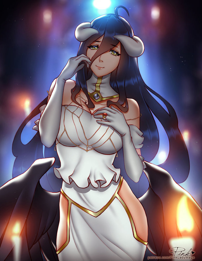 Albedo - DeviantArt, Арт, Рисунок, Anime Art, Overlord, Albedo, Pinkladymage