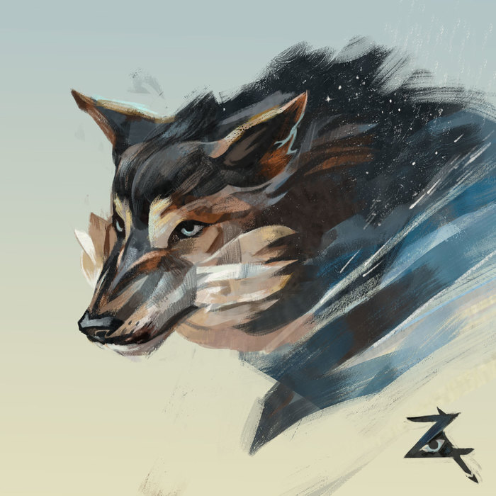 Wolf sketch - Моё, Волк, Рисунок, Арт, Photoshop, Иллюстрации, Цифровой рисунок, Животные, Анималистика