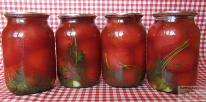 Tomatoes in Chili ketchup for the winter - My, Tomatoes, Recipe, Video, Blanks, Canned food, 