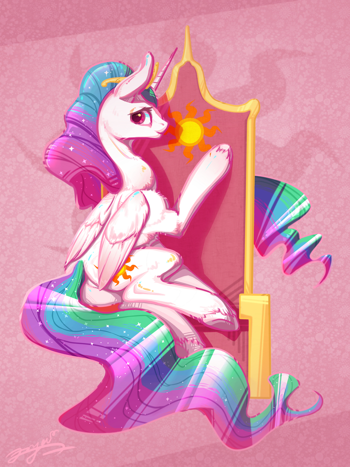 Naughty Celestia - My little pony, PonyArt, Princess celestia, Angusdra