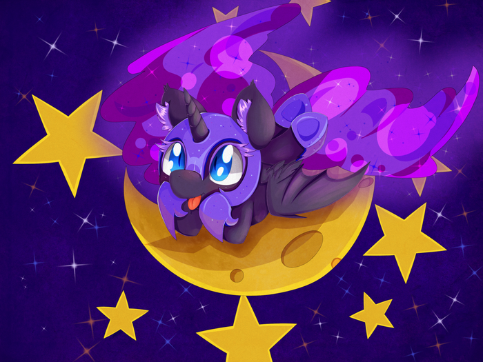 Moon  Blep My Little Pony, Nightmare Moon, Princess Luna, Ponyart
