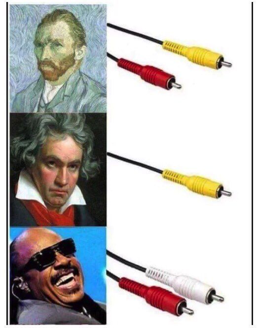 Check cable - van Gogh, Ludwig van Beethoven, Cable, Humor, Stevie Wonder, Pianists, The blind