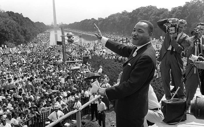 On this day in 1963, Dr. Martin Luther King delivered his famous I Have a Dream speech. - Martin Luther King Jr., Speech, Performance, Black people, Liberty, America, date, Longpost