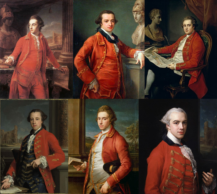 Awkward situation - 18 century, Nobles, Portrait, Uniform, Painting