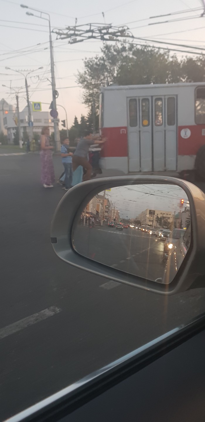 It's Russia! - My, Trolleybus, With the pusher