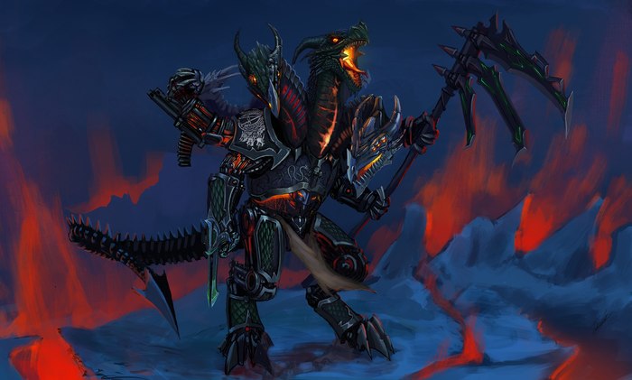 . Warhammer 40k, Wh Art, Daemon Prince, Alpha-legion
