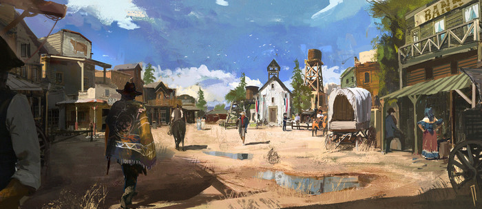 Mehiko - Art, Wild West, Seventeenth, Ismail Inceoglu