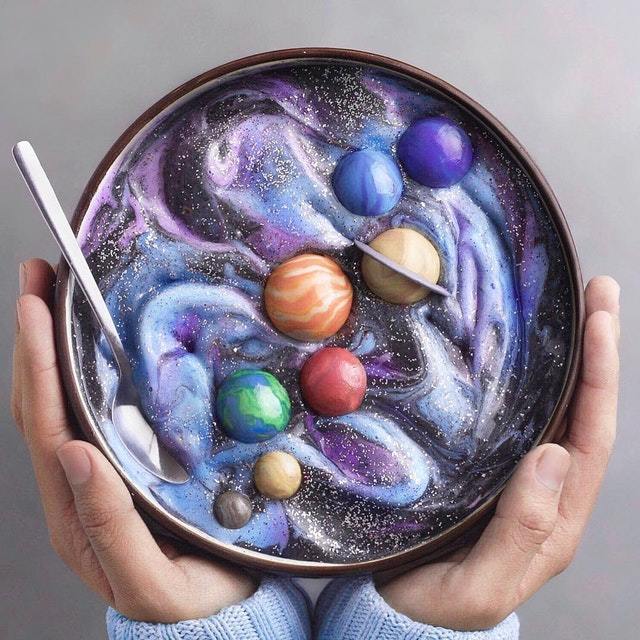 astronaut breakfast - Space, Food, Dish, Galaxy, Planet, Stars, Star