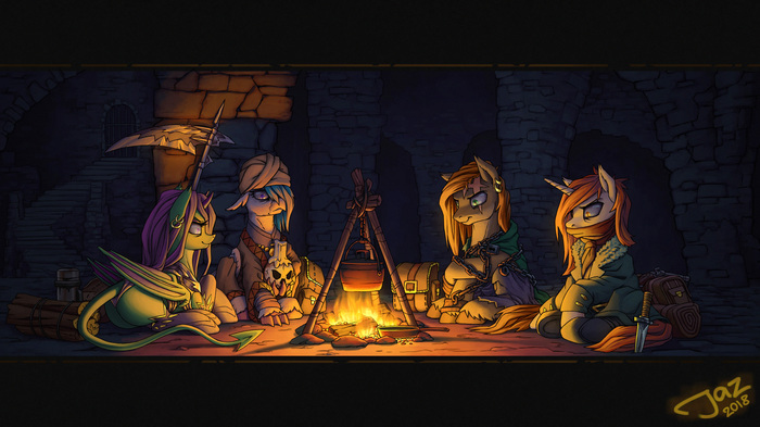 Campfire My Little Pony, Original Character, , Darkest Dungeon