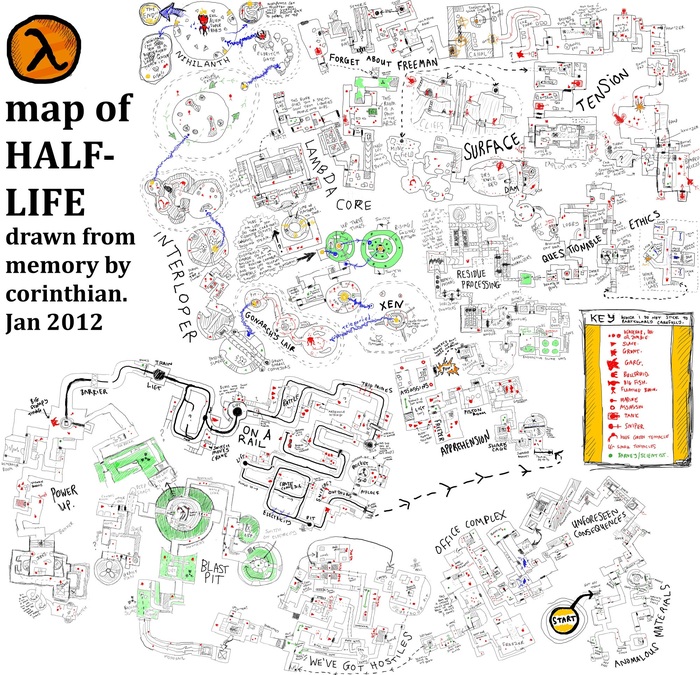 Half map, suddenly someone will find it interesting - Half-life, Cards, Games