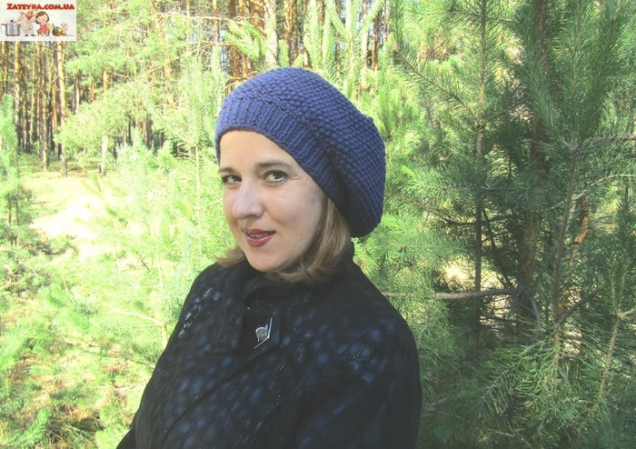 We knit a winter voluminous women's hat with a pearl pattern - My, Knitting, Cap, , Master Class, , With your own hands, Video, Longpost