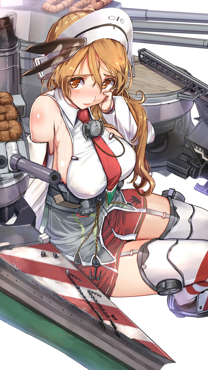 Littorio - NSFW, Kantai Collection, Littorio, Сиськи, Этти, Anime Art, Аниме