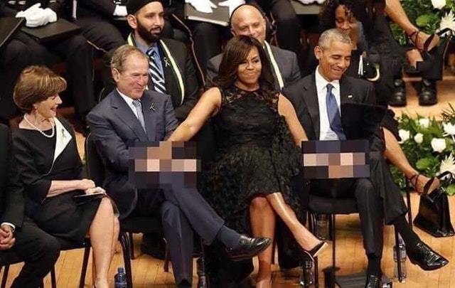 Threesome - Bush, Barack Obama, George Bush
