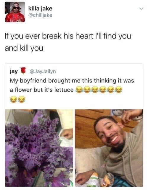 It's not the gift that's important, it's the attention - Screenshot, Lettuce, Flowers