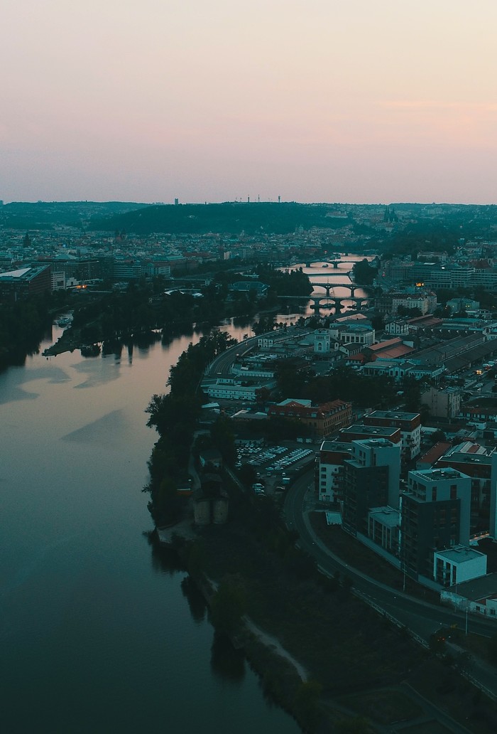 City of bridges - My, Prague, Drone, The photo, Dji, DJI Phantom, Bridge