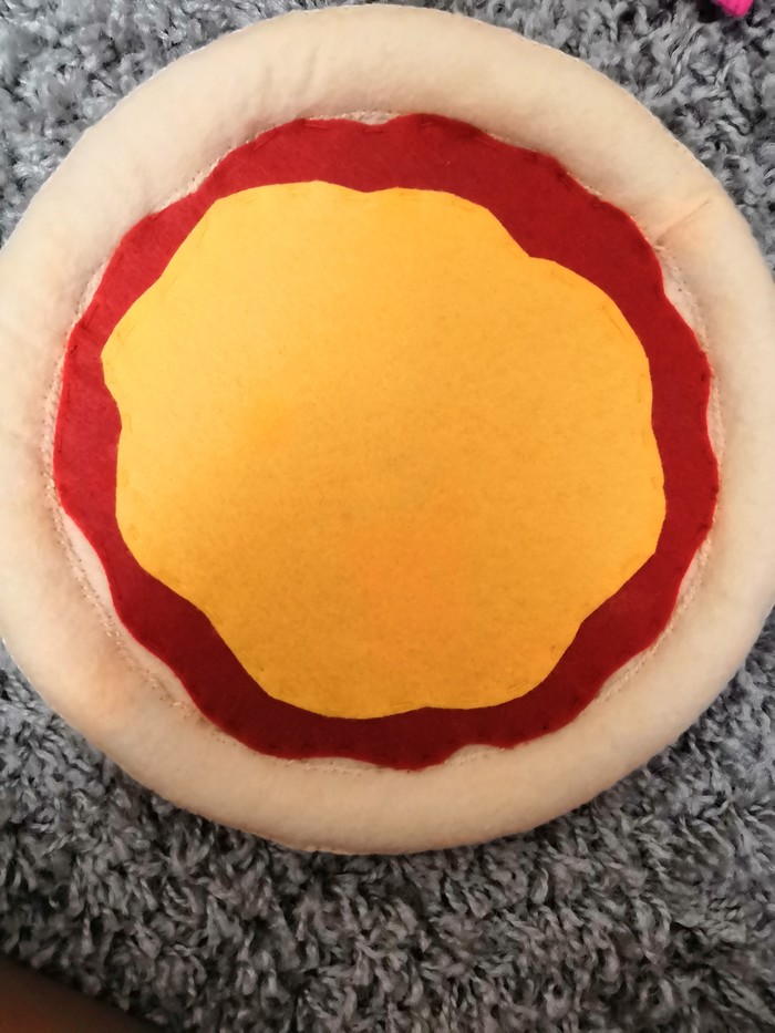 Pizza and felt cake - My, Needlework without process, Felt, Longpost