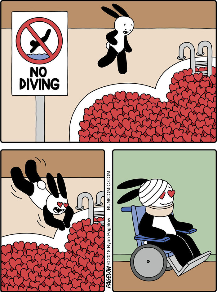 Dive headlong into love - Buni, Pagelow, Love, Diving, Comics