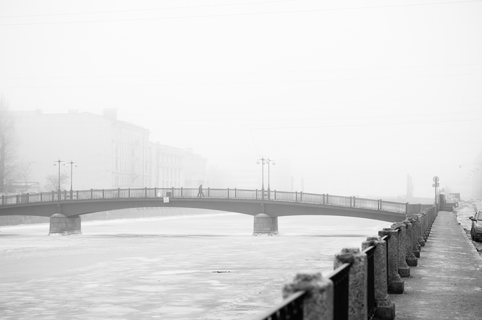 Fog - My, Saint Petersburg, Fontanka, Fog, , Bridge, Nikon