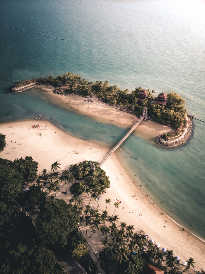 Singapore, Sentosa Island - My, Singapore, Asia, The photo, Landscape, Island, Beach, Summer, Drone, Longpost