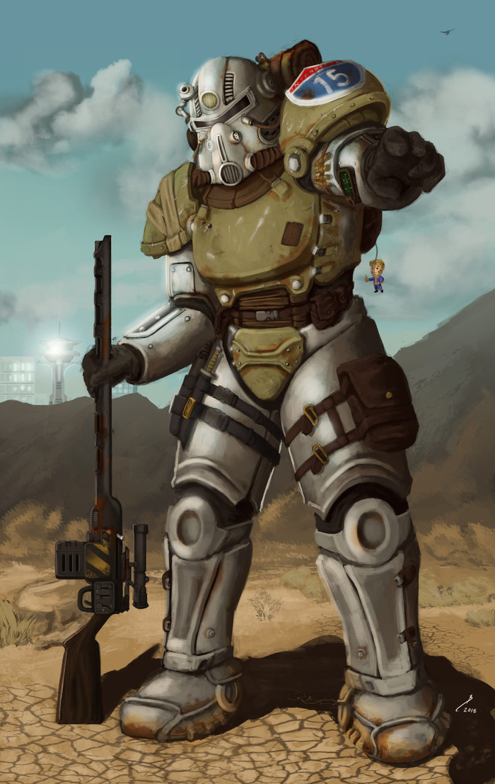 Come here, mutant - Fallout, Fallout: New Vegas, Games, Computer games, Power armor, Art