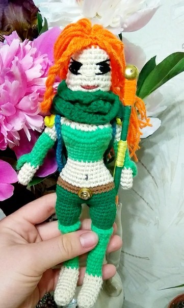 Girl - WRochka))) - My, Amigurumi, Author's toy, Dota 2, Windranger, Fantasy, Handmade, Souvenirs, Longpost