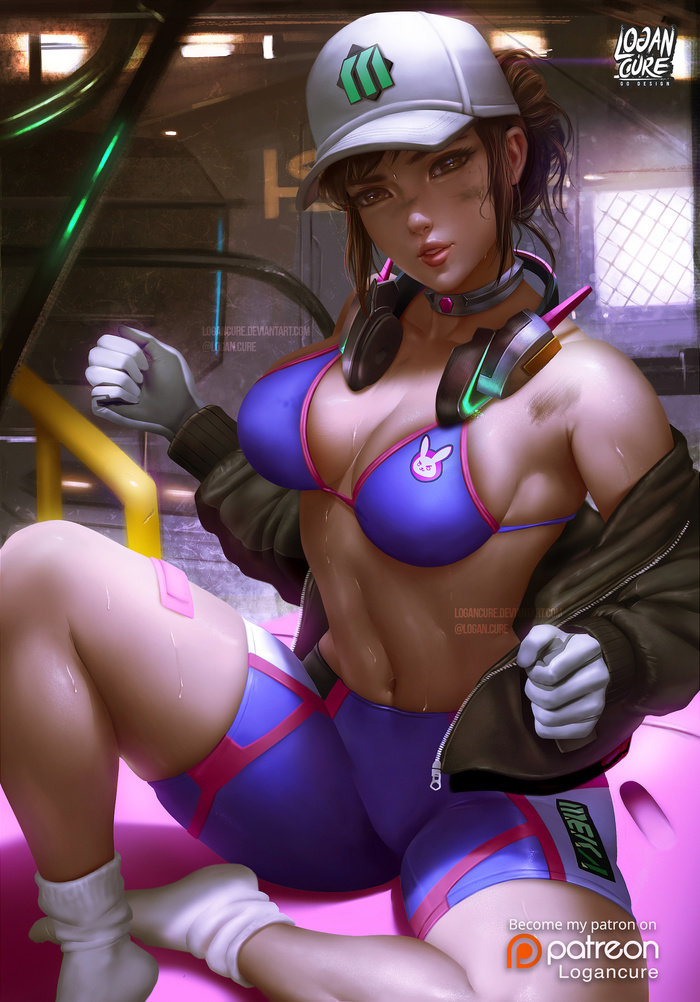 Mechanic D.VA Art - Art, Logan cure, , Overwatch, Dva