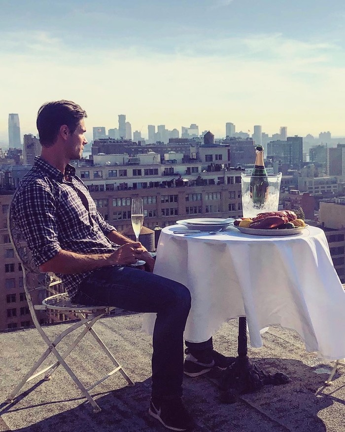 Let's have lunch on the roof - Male beauty, Men, Torso, Longpost, beauty