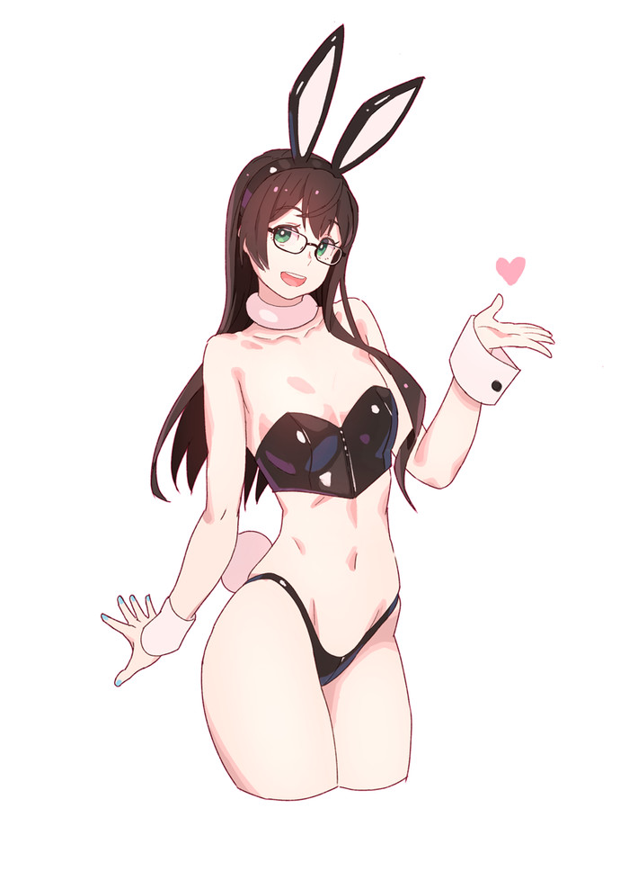 Ooyodo - NSFW, Kantai Collection, Ooyodo, Bunnysuit, Этти, Anime Art, Аниме