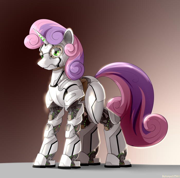   My Little Pony, Ponyart, Sweetie Belle, Sweetie Bot, Batonya