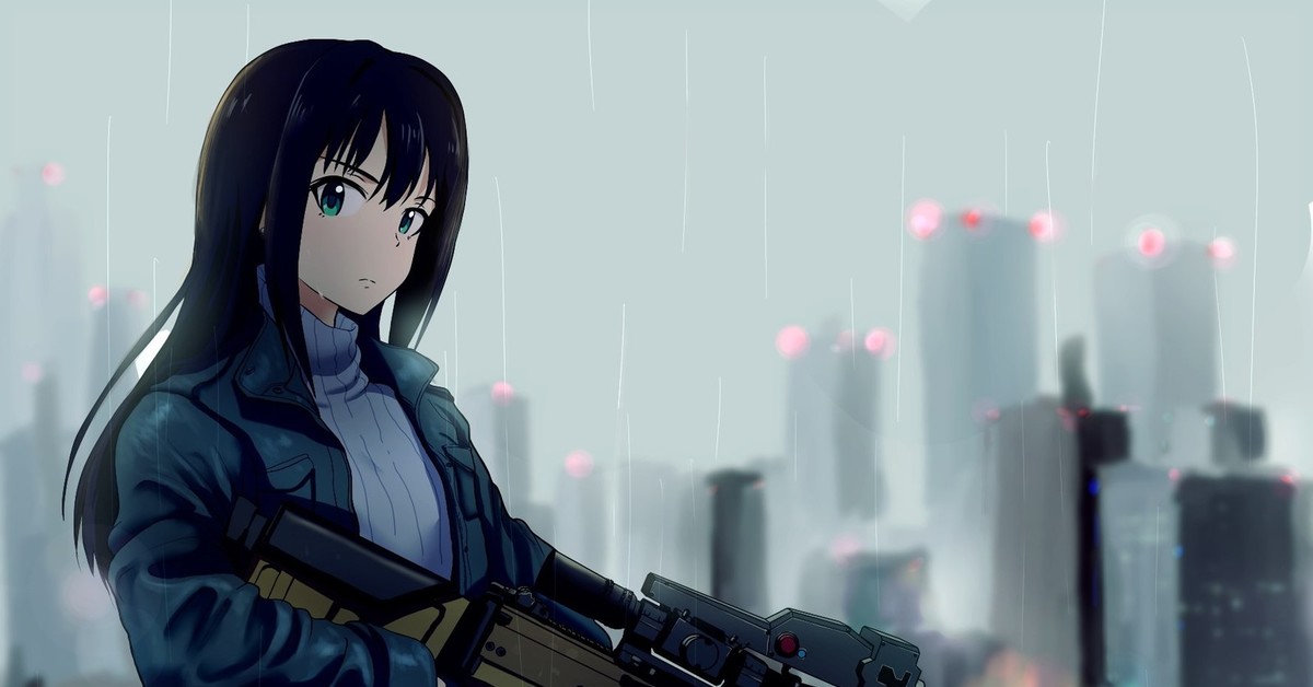 Girl with gun anime