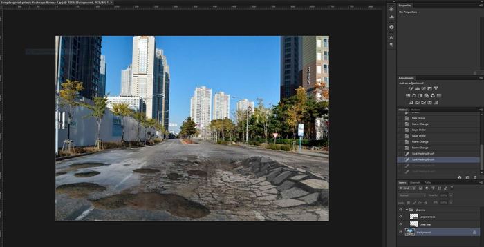 A little Photoshop - My, Photoshop, Devastation, Town, Longpost