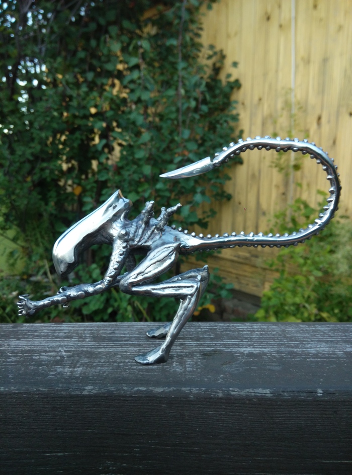 Stranger - My, With your own hands, Crafts, Needlework without process, Welding, Stranger, Xenomorph, Longpost