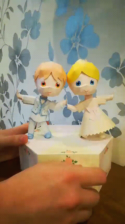 Áóìàæíîå ìîäåëèðîâàíèå: äâèæóùàÿñÿ ìîäåëü "Òàíöóþùèå êóêëû" Papercraft, Êóêëà, Ìàëü÷èê, Äåâî÷êà, Òàíöû, Ãèôêà, Äëèííîïîñò