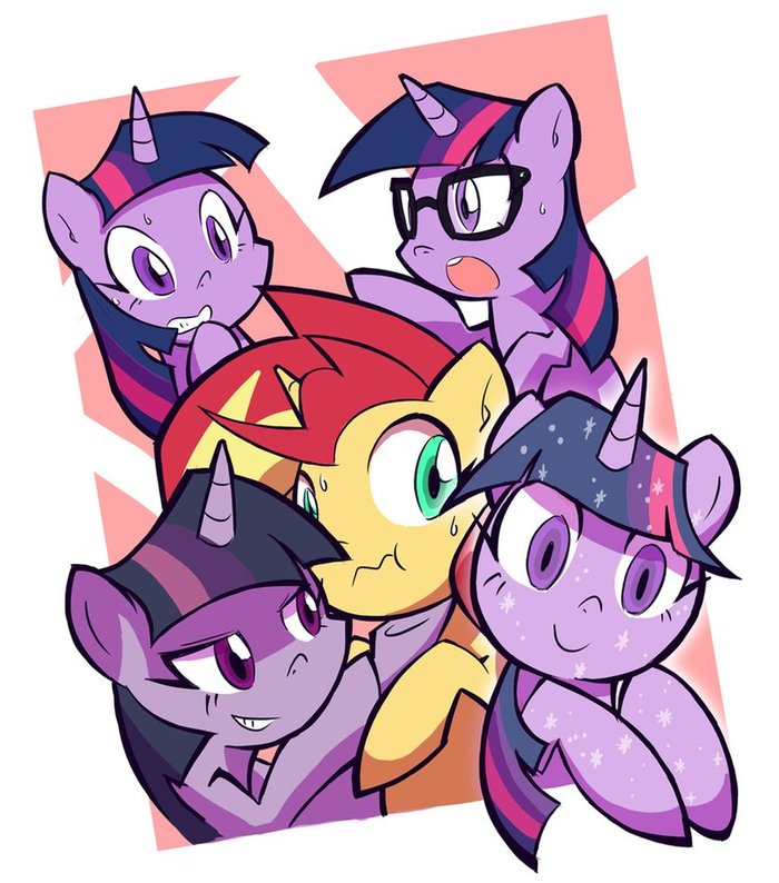 Twilights - My little pony, Twilight sparkle, Sunset shimmer, Rvceric