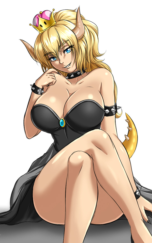 Bowsette - NSFW, Deviantart, Art, Drawing, Games, Mario, Bowsette, Longpost, Danmakuman, Zantyarz