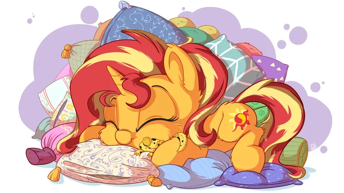 Deep sleep - My little pony, PonyArt, Sunset shimmer, Pirill-Poveniy