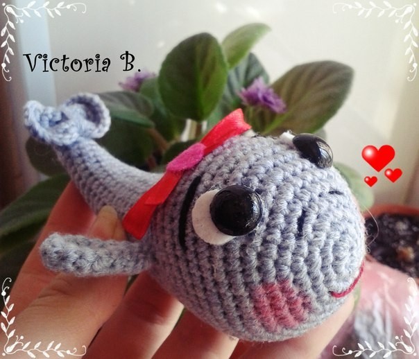 Kitten )) - My, Crochet, Amigurumi, Needlework, Blue whale, Author's toy