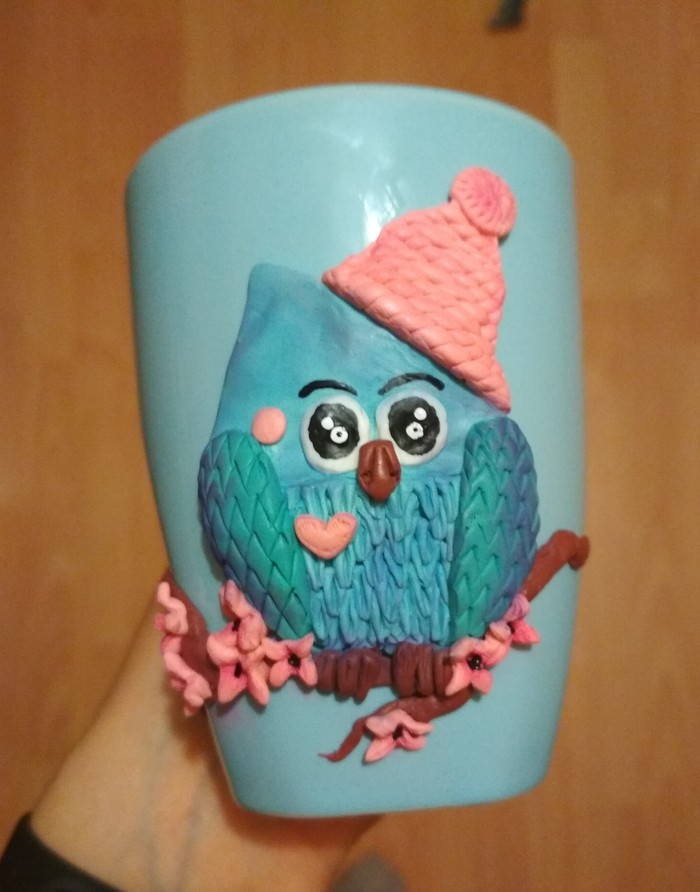 What work did I choose for the children's competition? - My, Polymer clay, , Mug with decor, Presents, Everything for children, For children