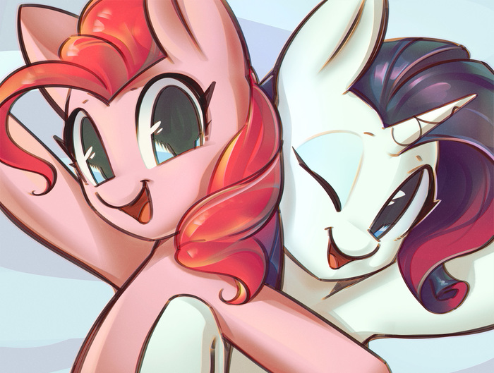 In time we'll be dancing in the streets all night My Little Pony, Ponyart, Rarity, Pinkie Pie, Mirroredsea