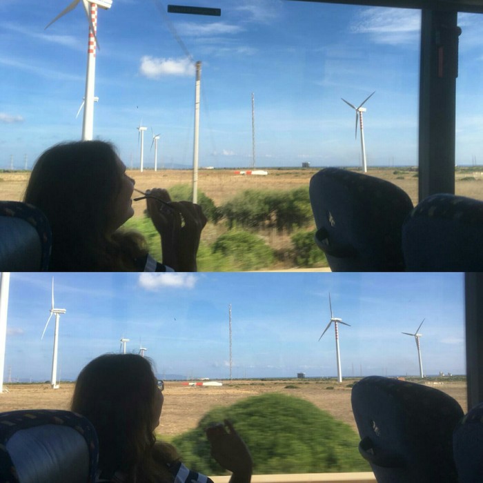 Wind power. - Travels, Electricity, Sardinia, Italy