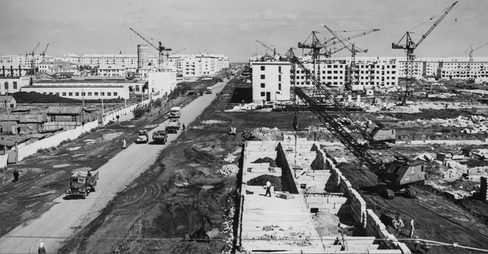 Togliatti under construction, 1960s. - Story, the USSR, Tolyatti