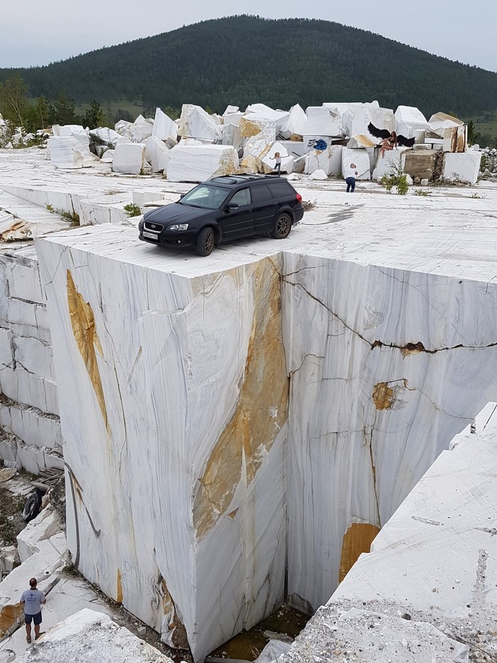 Marble quarry in Buguldeyk - Career, Marble, Car, The photo, Buguldeyka