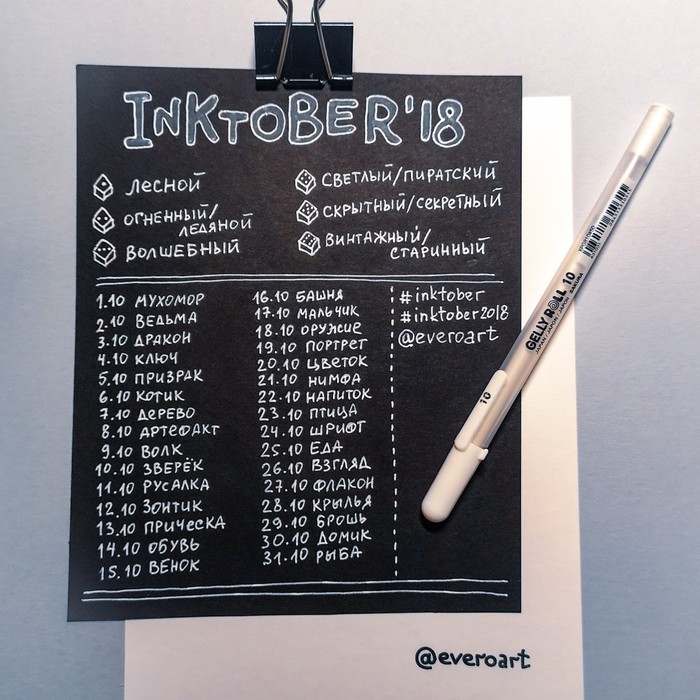 Inktober is my first - Longpost, No rating, Painting, My, Inktober2018, Inktober, My