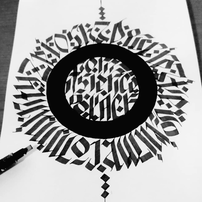 I am a beginner calligrapher. - Gothic, Calligraphy, My