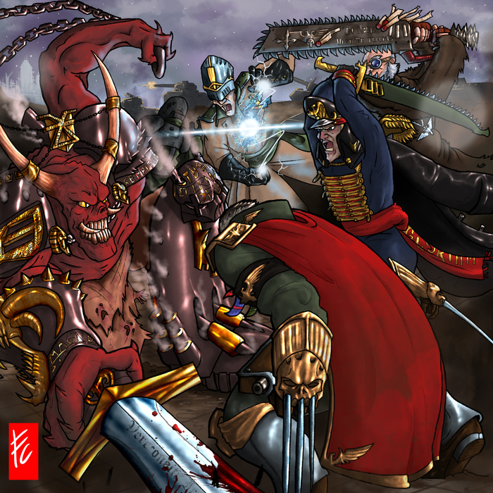LordCarmi Warhammer 40k, Astra Militarum, Chaos cultists, Dark Apostle, , Wh Art, 